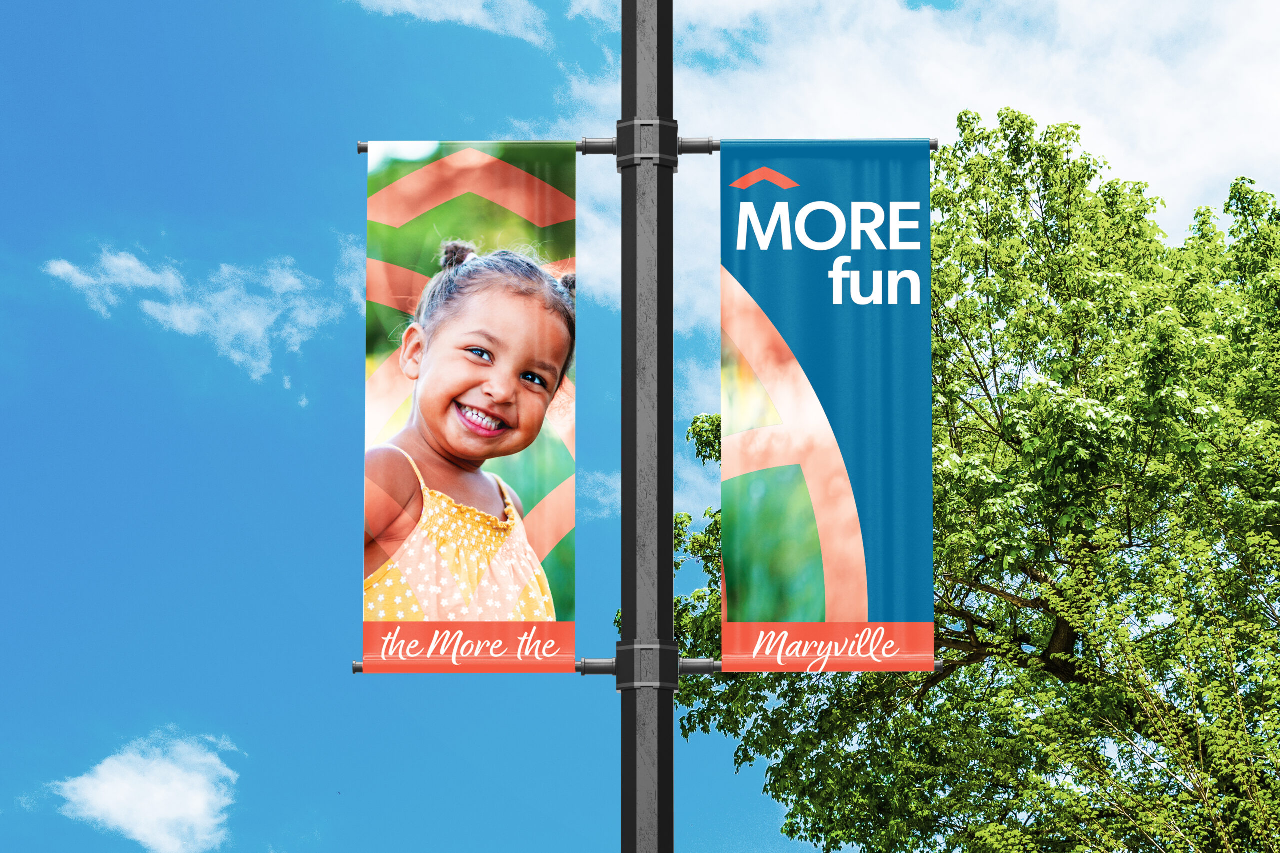 Downtown Maryville, TN pole banners